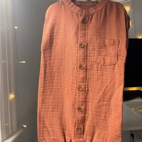 100% Organic Cotton Sleveless Romper - Picture 9 of 14